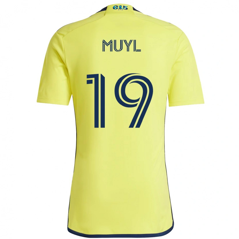 Danxen Dzieci Alex Muyl #19 Granatowy Żółty Domowa Koszulka 2025/26 Koszulki Klubowe