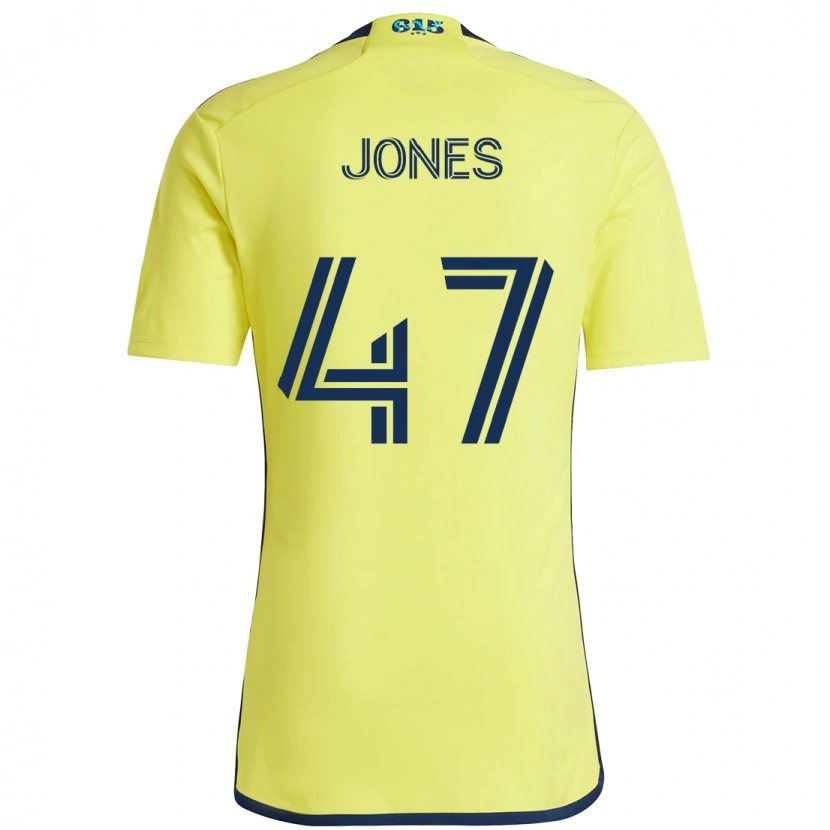 Danxen Dzieci Isaiah Jones #47 Granatowy Żółty Domowa Koszulka 2025/26 Koszulki Klubowe