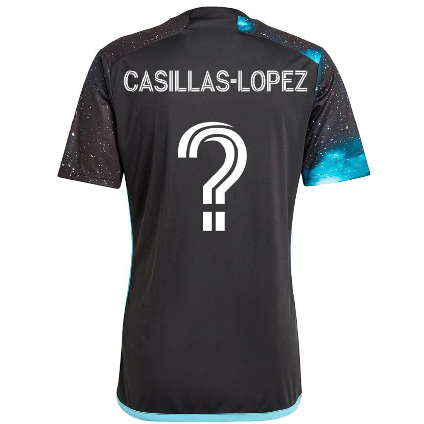Danxen Dzieci Carlos Casillas-Lopez #0 Błękitny Domowa Koszulka 2025/26 Koszulki Klubowe