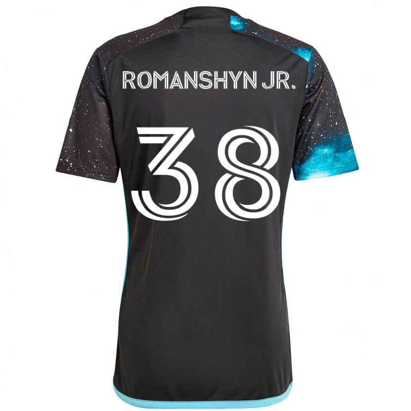 Danxen Dzieci Kage Romanshyn Jr. #38 Błękitny Domowa Koszulka 2025/26 Koszulki Klubowe