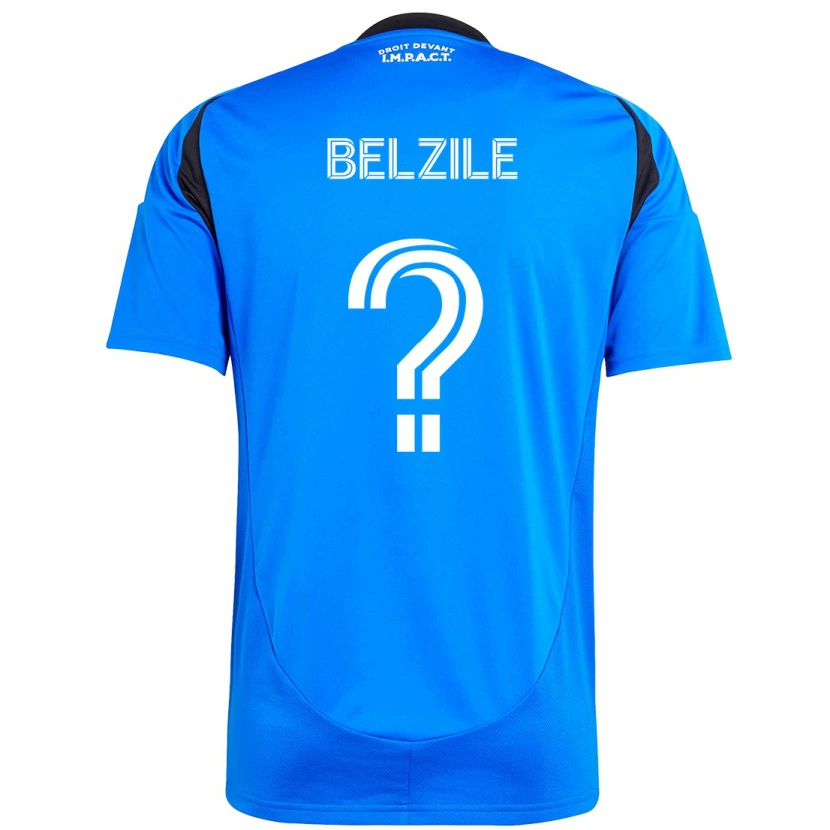 Danxen Dzieci Jean-Christophe Belzile #0 Błękitny Ciemnoniebieski Domowa Koszulka 2025/26 Koszulki Klubowe