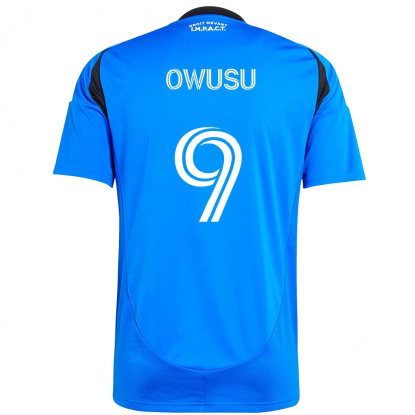 Danxen Dzieci Prince Osei Owusu #9 Błękitny Ciemnoniebieski Domowa Koszulka 2025/26 Koszulki Klubowe