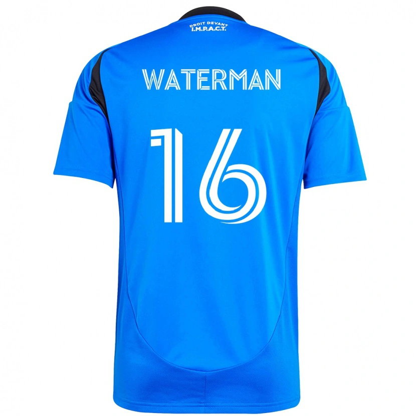 Danxen Dzieci Joel Waterman #16 Błękitny Ciemnoniebieski Domowa Koszulka 2025/26 Koszulki Klubowe