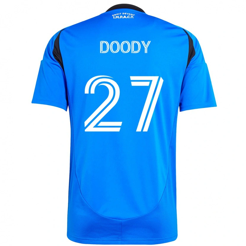 Danxen Dzieci Grayson Doody #27 Błękitny Ciemnoniebieski Domowa Koszulka 2025/26 Koszulki Klubowe