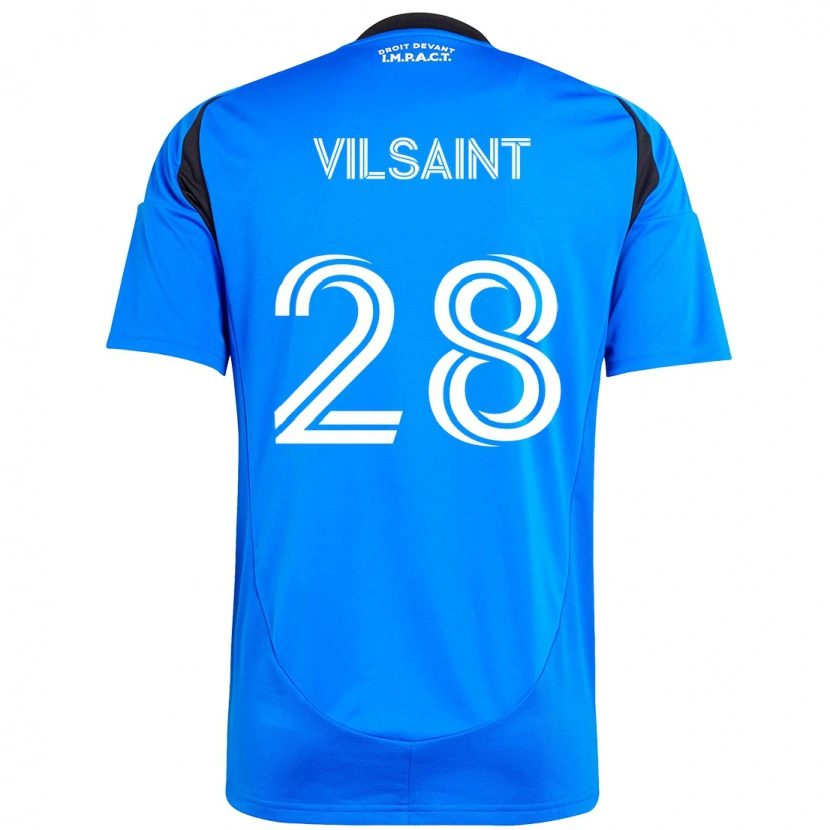 Danxen Dzieci Jules-Anthony Vilsaint #28 Ciemnoniebieski Czarny Domowa Koszulka 2025/26 Koszulki Klubowe