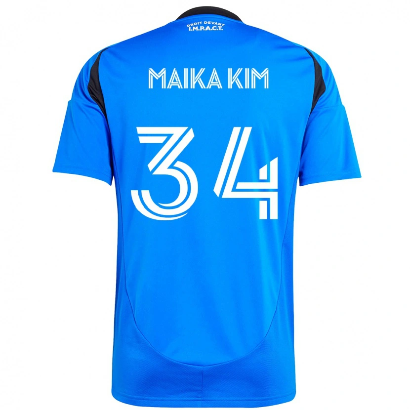 Danxen Dzieci Guerrier Maika Kim #34 Błękitny Ciemnoniebieski Domowa Koszulka 2025/26 Koszulki Klubowe