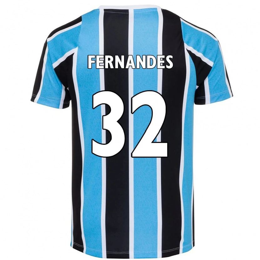 Danxen Dzieci Nathan Fernandes #32 Biały Niebieski Domowa Koszulka 2025/26 Koszulki Klubowe