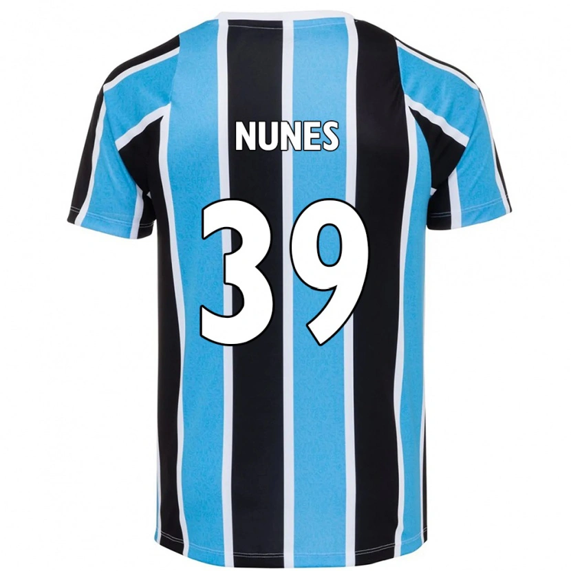 Danxen Dzieci Gustavo Gomes #39 Biały Niebieski Domowa Koszulka 2025/26 Koszulki Klubowe