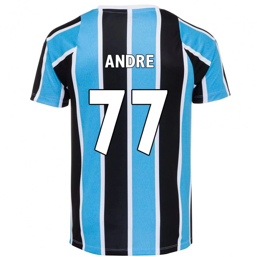 Danxen Dzieci André Henrique #77 Biały Niebieski Domowa Koszulka 2025/26 Koszulki Klubowe