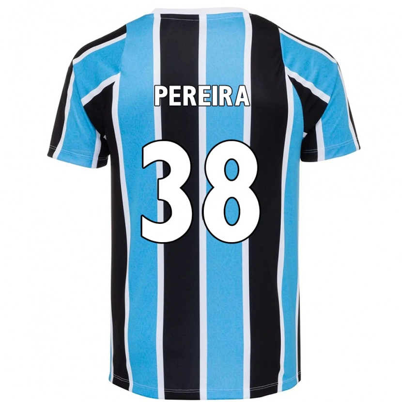Danxen Dzieci Leo Pereira #38 Biały Niebieski Domowa Koszulka 2025/26 Koszulki Klubowe