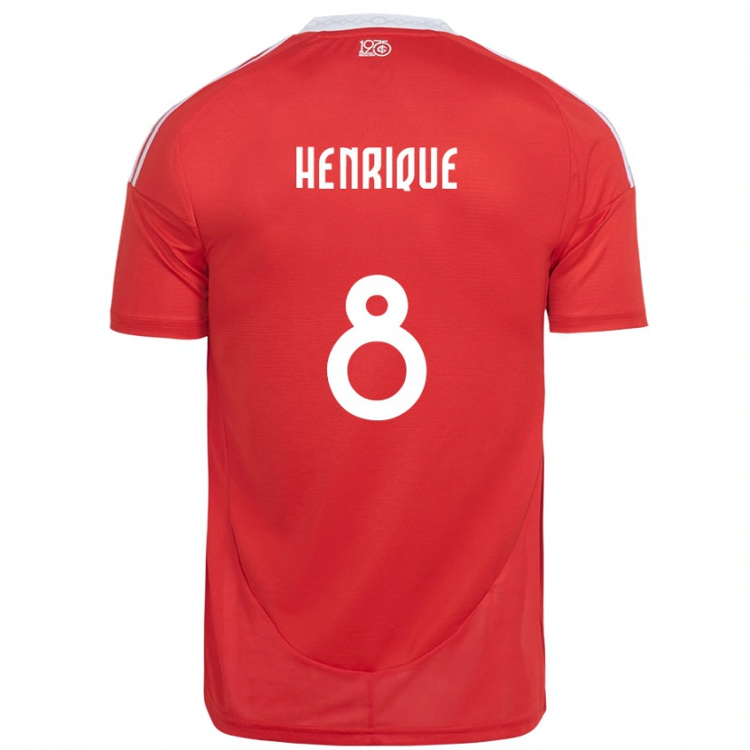 Danxen Dzieci Bruno Henrique #8 Biały Czerwony Domowa Koszulka 2025/26 Koszulki Klubowe