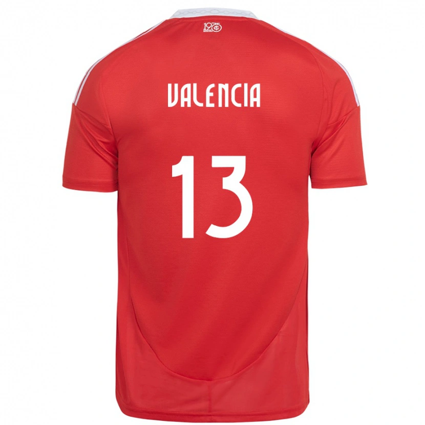 Danxen Dzieci Enner Valencia #13 Biały Czerwony Domowa Koszulka 2025/26 Koszulki Klubowe