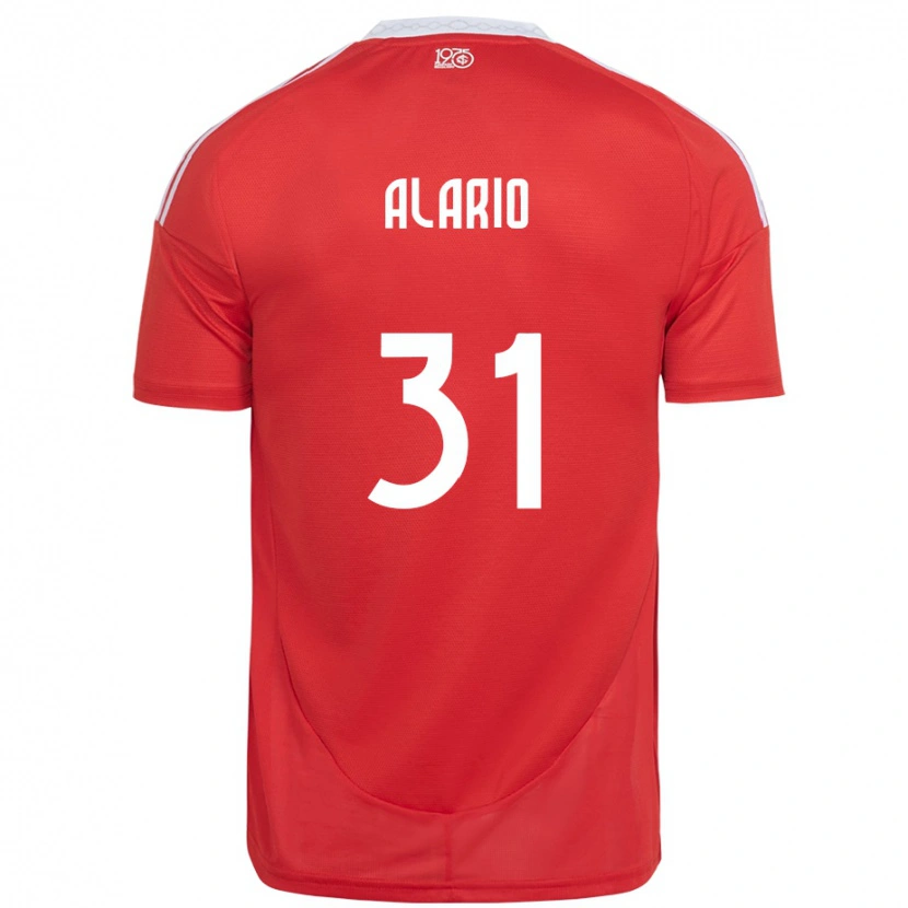 Danxen Dzieci Lucas Alario #31 Biały Czerwony Domowa Koszulka 2025/26 Koszulki Klubowe