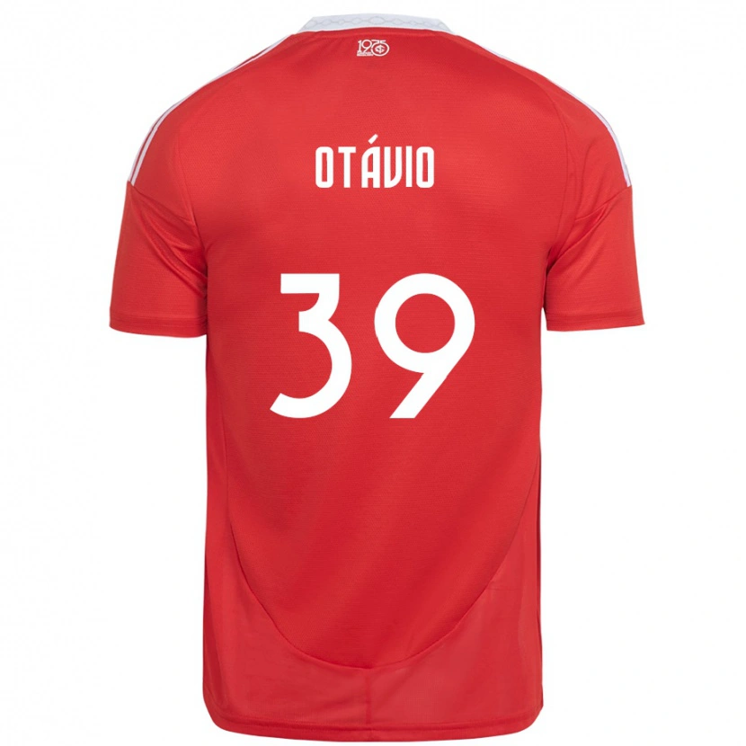 Danxen Dzieci Luis Otávio #39 Biały Czerwony Domowa Koszulka 2025/26 Koszulki Klubowe
