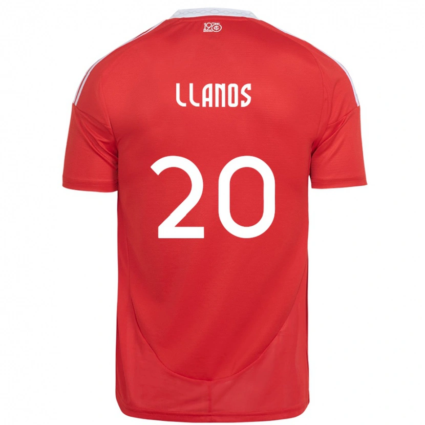 Danxen Dzieci Pati Llanos #20 Biały Czerwony Domowa Koszulka 2025/26 Koszulki Klubowe