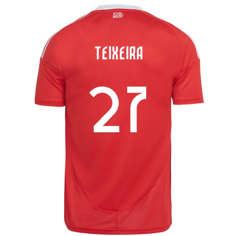 Danxen Dzieci Danny Teixeira #27 Biały Czerwony Domowa Koszulka 2025/26 Koszulki Klubowe
