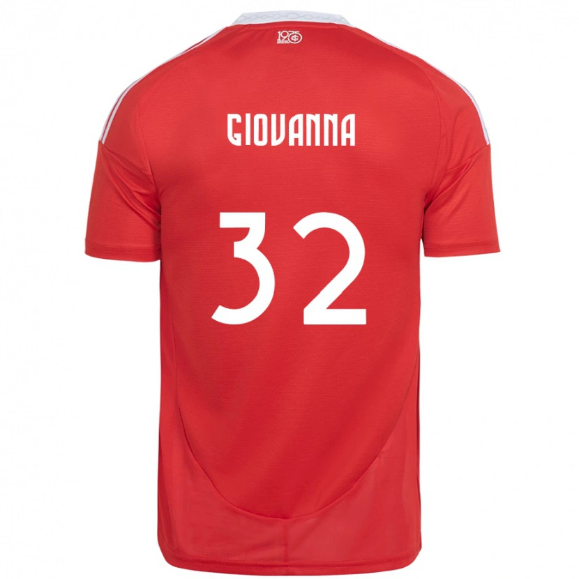 Danxen Dzieci Giulia Giovanna #32 Biały Czerwony Domowa Koszulka 2025/26 Koszulki Klubowe
