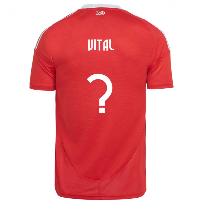 Danxen Dzieci Lucas Vital #0 Biały Czerwony Domowa Koszulka 2025/26 Koszulki Klubowe