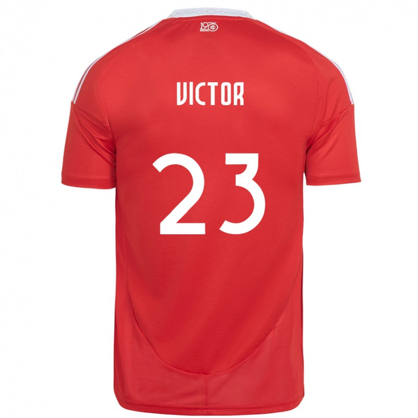 Danxen Dzieci Paulo Victor #23 Czerwony Biały Domowa Koszulka 2025/26 Koszulki Klubowe
