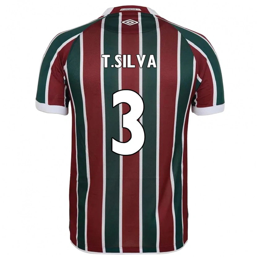 Danxen Dzieci Thiago Silva #3 Biały Zielony Bordowy Domowa Koszulka 2025/26 Koszulki Klubowe