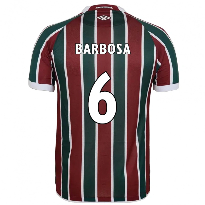 Danxen Dzieci Diogo Barbosa #6 Biały Zielony Bordowy Domowa Koszulka 2025/26 Koszulki Klubowe