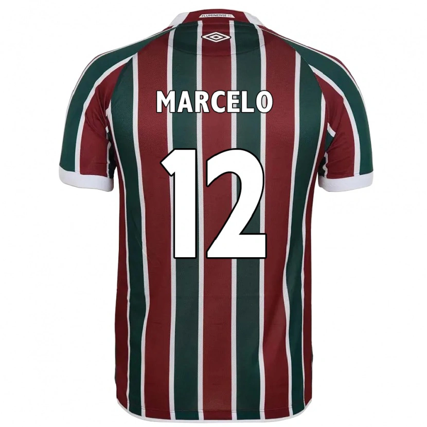 Danxen Dzieci Marcelo #12 Biały Zielony Bordowy Domowa Koszulka 2025/26 Koszulki Klubowe
