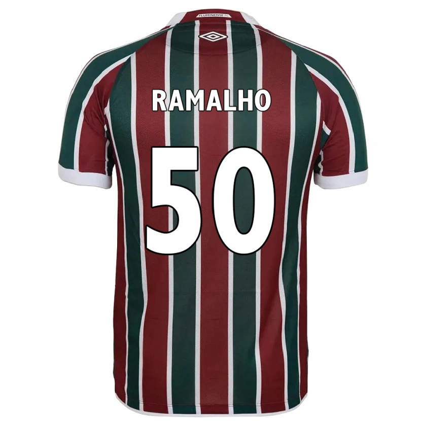 Danxen Dzieci Gustavo Ramalho #50 Biały Zielony Bordowy Domowa Koszulka 2025/26 Koszulki Klubowe