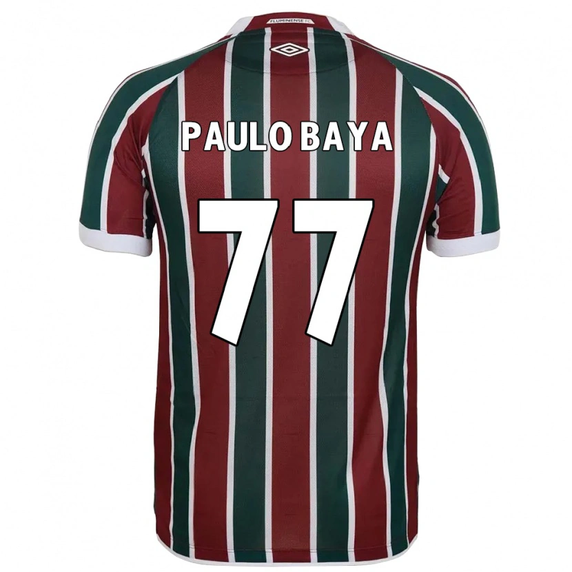 Danxen Dzieci Paulo Baya #77 Biały Zielony Bordowy Domowa Koszulka 2025/26 Koszulki Klubowe