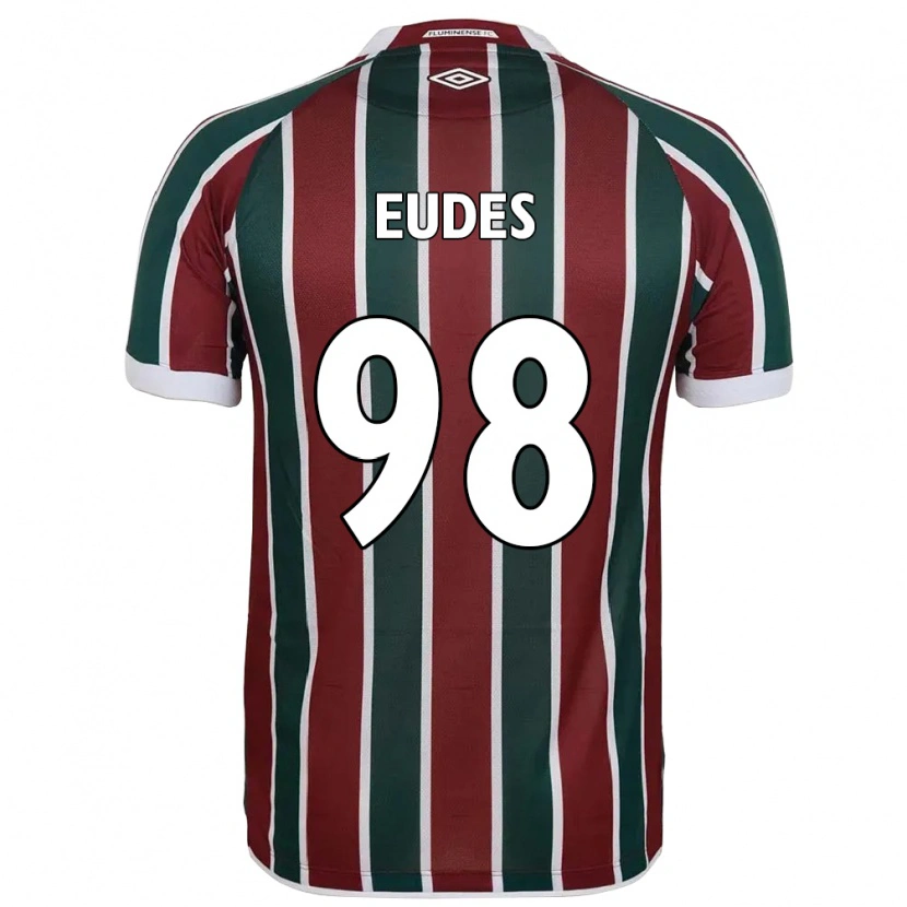 Danxen Dzieci Vitor Eudes #98 Biały Zielony Bordowy Domowa Koszulka 2025/26 Koszulki Klubowe