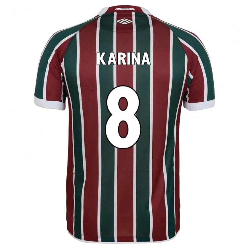 Danxen Dzieci Karina #8 Biały Zielony Bordowy Domowa Koszulka 2025/26 Koszulki Klubowe