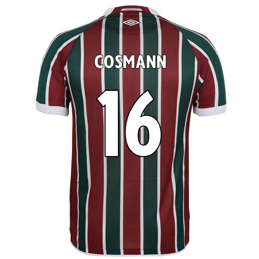 Danxen Dzieci Yasmin Cosmann #16 Biały Zielony Bordowy Domowa Koszulka 2025/26 Koszulki Klubowe
