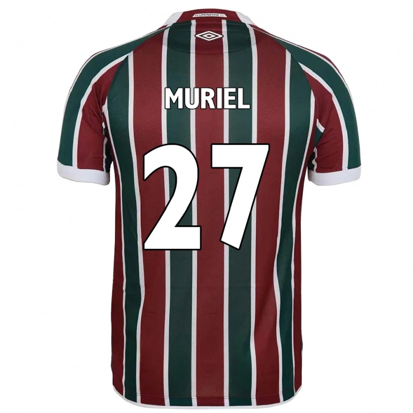 Danxen Dzieci Muriel #27 Zielony Bordowy Biały Domowa Koszulka 2025/26 Koszulki Klubowe