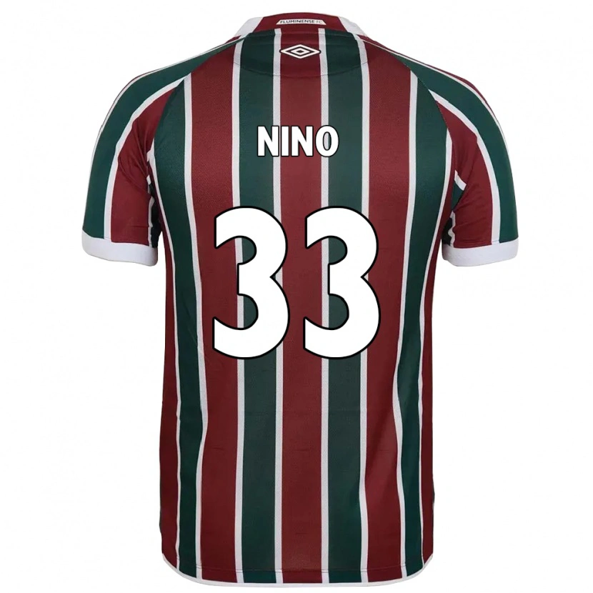 Danxen Dzieci Nino #33 Biały Zielony Bordowy Domowa Koszulka 2025/26 Koszulki Klubowe
