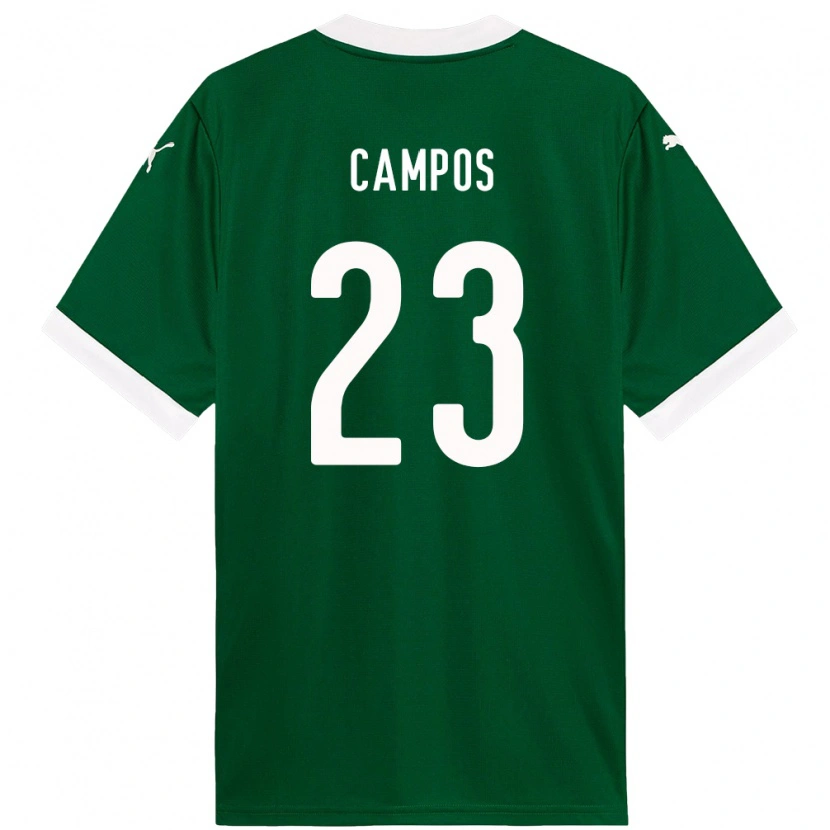 Danxen Dzieci Victor Campos #23 Biały Zielony Domowa Koszulka 2025/26 Koszulki Klubowe