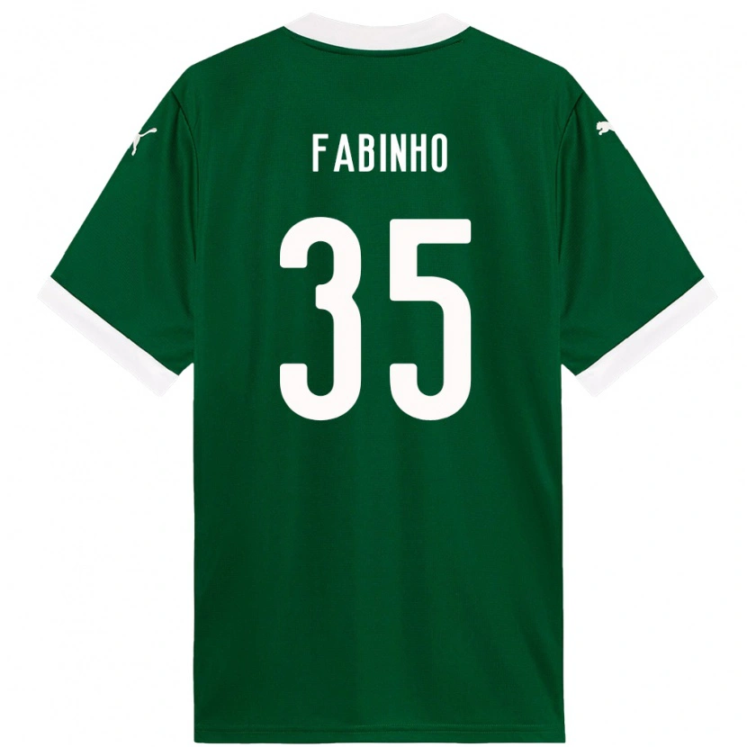 Danxen Dzieci Fabinho #35 Biały Zielony Domowa Koszulka 2025/26 Koszulki Klubowe