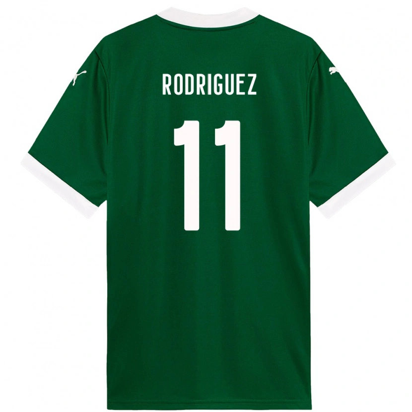 Danxen Dzieci Yamila Rodríguez #11 Biały Zielony Domowa Koszulka 2025/26 Koszulki Klubowe