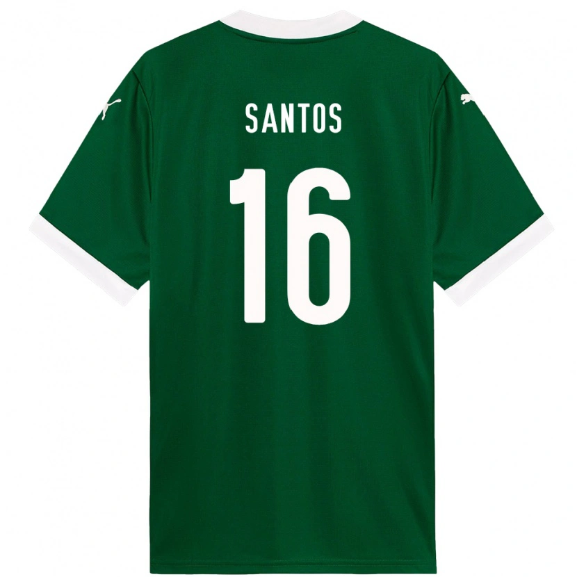 Danxen Dzieci Gaby Santos #16 Zielony Biały Domowa Koszulka 2025/26 Koszulki Klubowe
