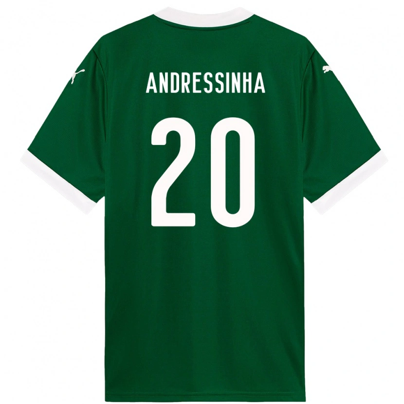 Danxen Dzieci Andressinha #20 Biały Zielony Domowa Koszulka 2025/26 Koszulki Klubowe