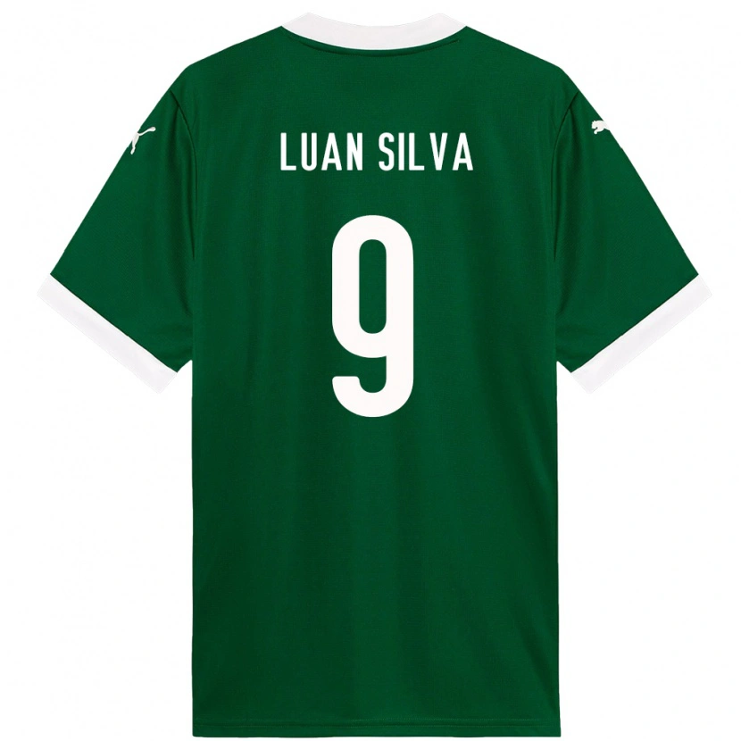 Danxen Dzieci Luan Silva #9 Biały Zielony Domowa Koszulka 2025/26 Koszulki Klubowe