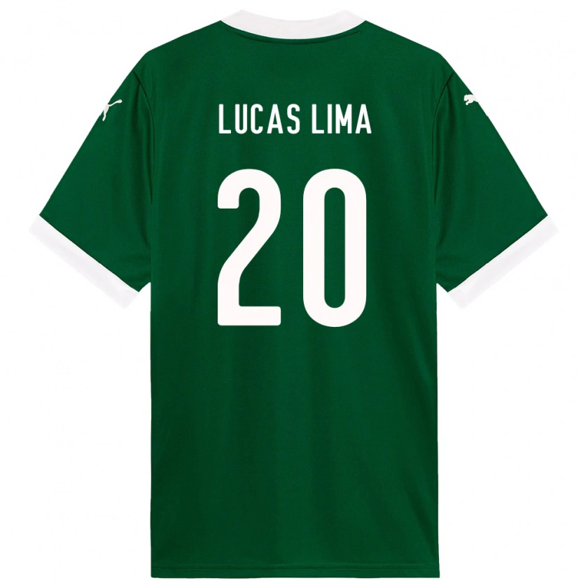 Danxen Dzieci Lucas Lima #20 Biały Zielony Domowa Koszulka 2025/26 Koszulki Klubowe