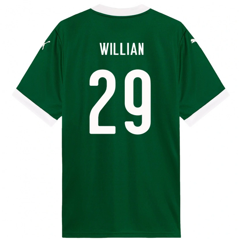 Danxen Dzieci Willian #29 Biały Zielony Domowa Koszulka 2025/26 Koszulki Klubowe