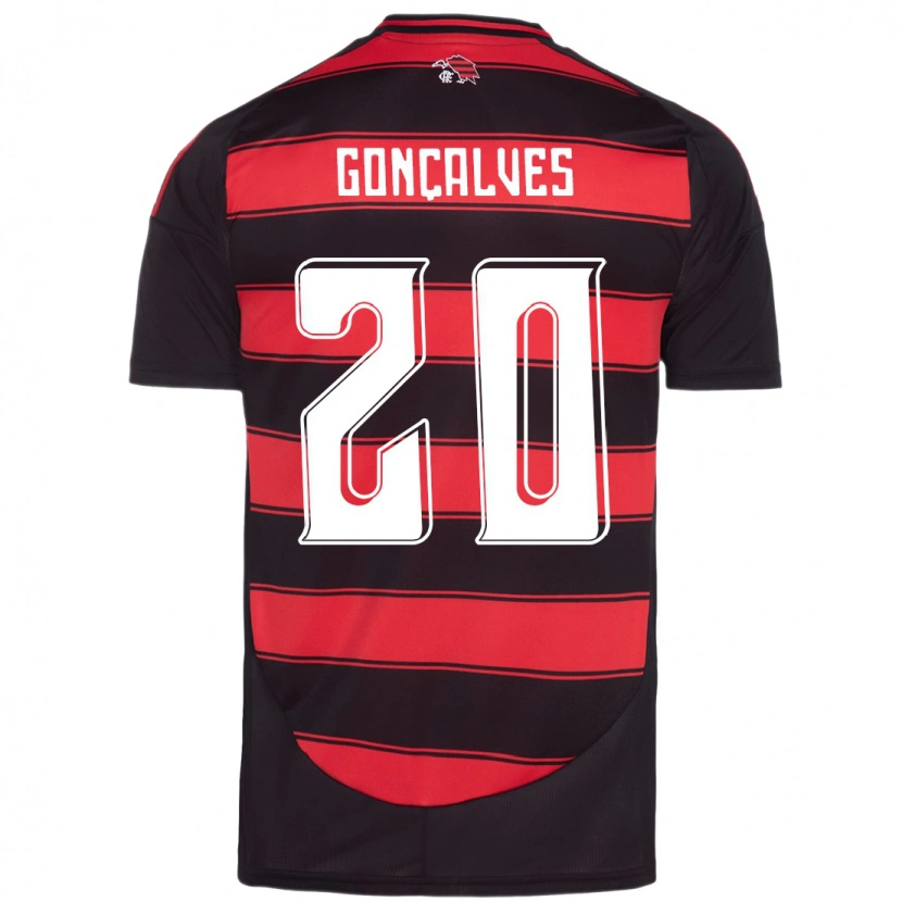 Danxen Dzieci Matheus Gonçalves #20 Biały Czerwony Domowa Koszulka 2025/26 Koszulki Klubowe
