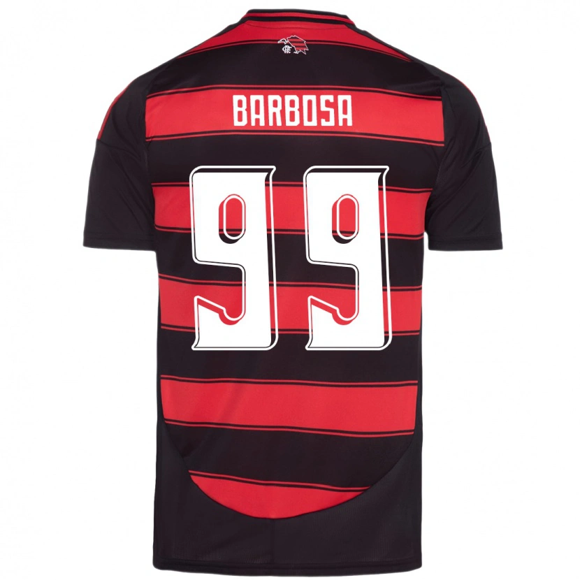 Danxen Dzieci Gabriel Barbosa #99 Biały Czerwony Domowa Koszulka 2025/26 Koszulki Klubowe