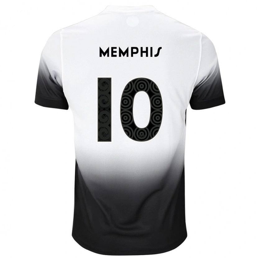 Danxen Dzieci Memphis Depay #10 Czarny Biały Domowa Koszulka 2025/26 Koszulki Klubowe