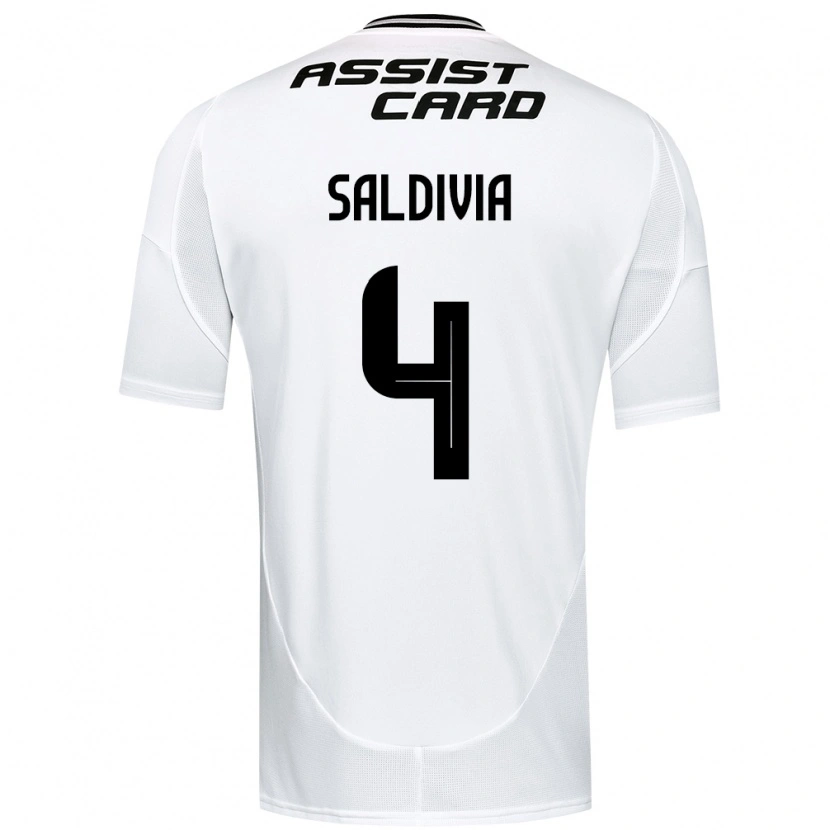 Danxen Dzieci Alan Saldivia #4 Czarny Biały Domowa Koszulka 2025/26 Koszulki Klubowe
