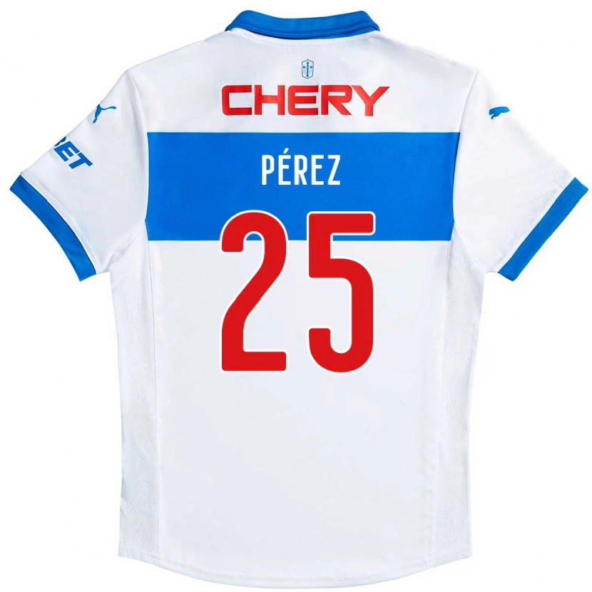 Danxen Dzieci Sebastián Pérez #25 Królewski Niebieski Biały Domowa Koszulka 2025/26 Koszulki Klubowe