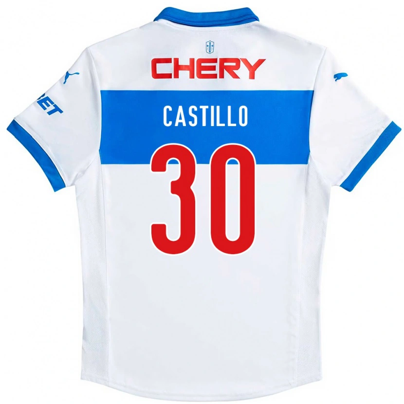 Danxen Dzieci Nicolas Castillo #30 Królewski Niebieski Biały Domowa Koszulka 2025/26 Koszulki Klubowe