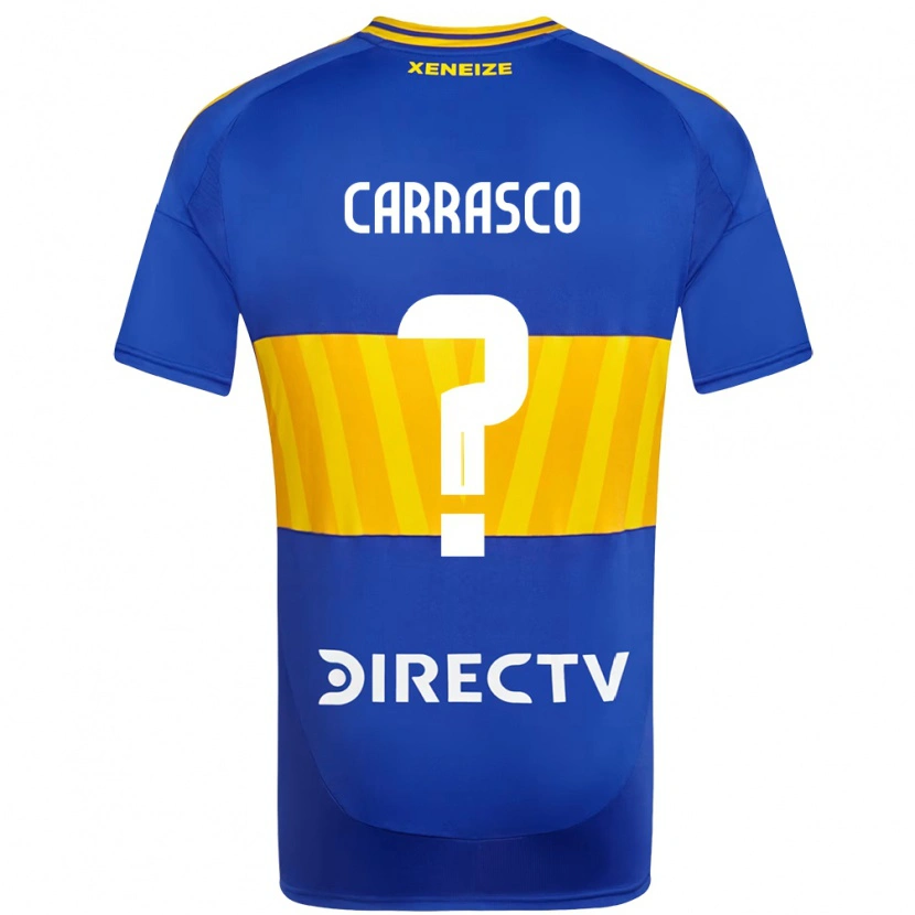 Danxen Dzieci Julian Carrasco #0 Biały Niebieski Domowa Koszulka 2025/26 Koszulki Klubowe