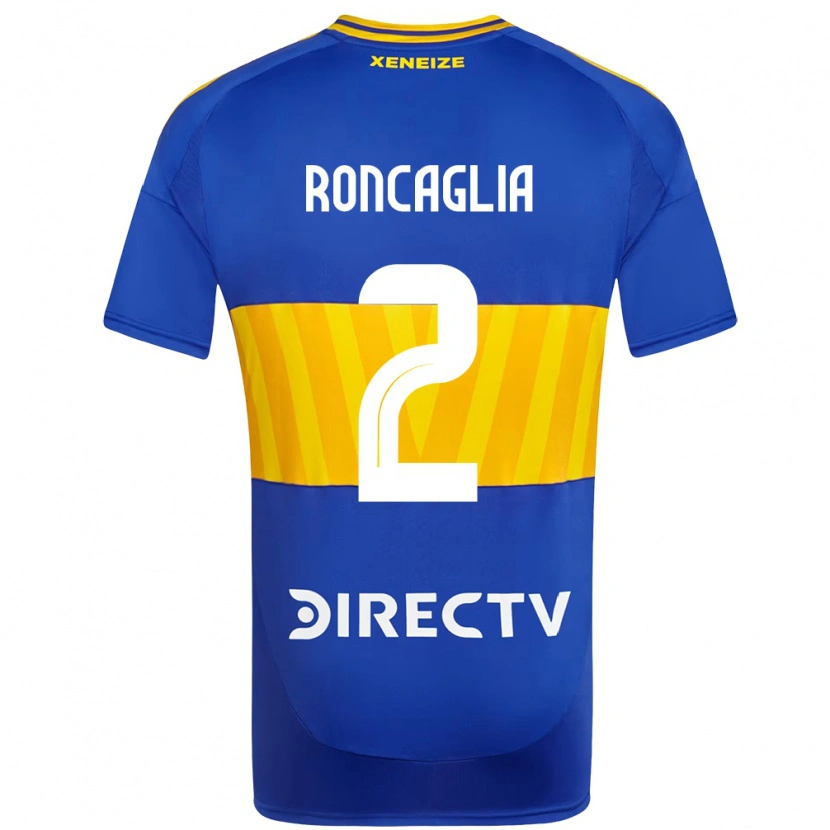 Danxen Dzieci Facundo Roncaglia #2 Biały Niebieski Domowa Koszulka 2025/26 Koszulki Klubowe