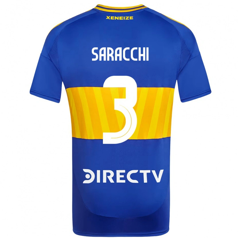 Danxen Dzieci Marcelo Saracchi #3 Biały Niebieski Domowa Koszulka 2025/26 Koszulki Klubowe